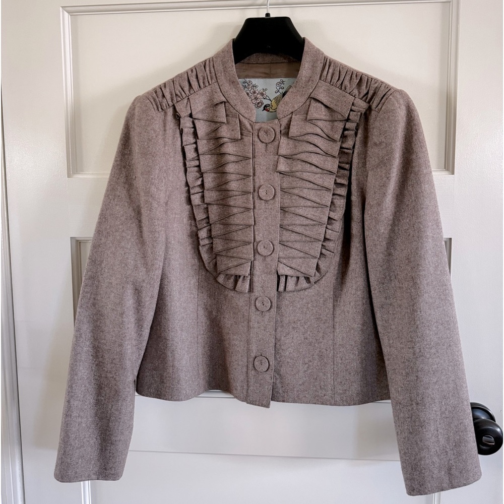 EUC Anthropologie ruffled jacket
